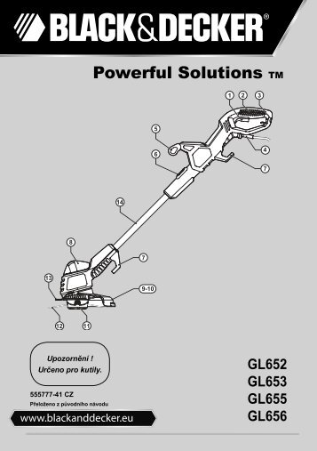 BlackandDecker Tagliabordi A Filo- Gl652 - Type 2 - 3 - Instruction Manual (Czech)