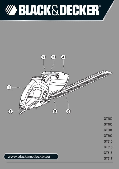 BlackandDecker Hedgetrimmer- Gt510 - Type 2 - Instruction Manual (Europeo)