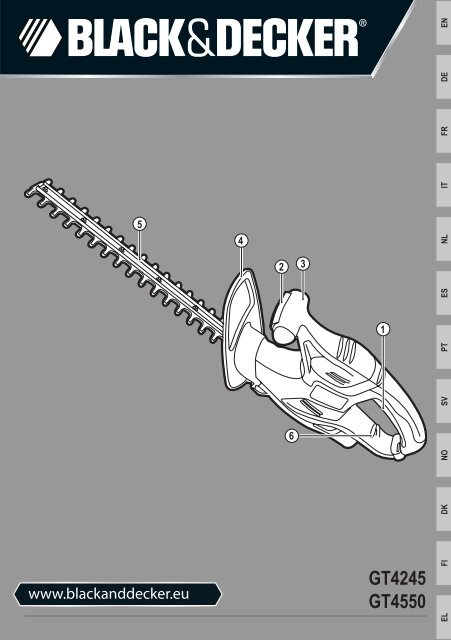 BlackandDecker Hedgetrimmer- Gt4245 - Type 1 - Instruction Manual (Europeo)