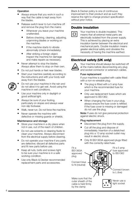 BlackandDecker Hedgetrimmer- Ht33 - Type 1 - Instruction Manual (Europeo)