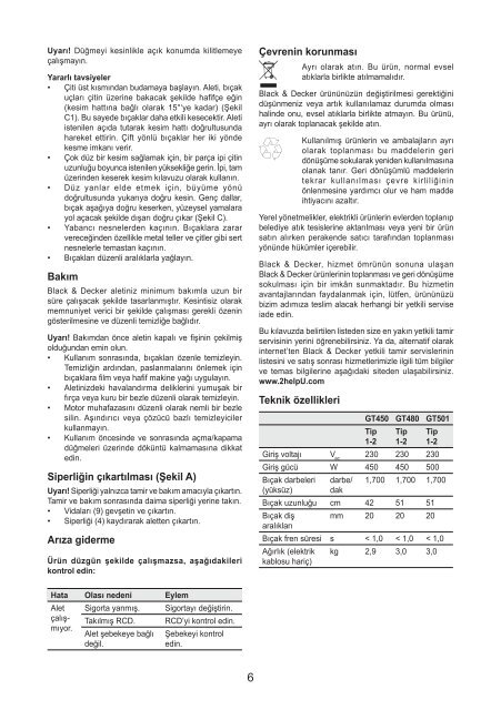 BlackandDecker Hedgetrimmer- Gt510 - Type 2 - Instruction Manual (Turco)