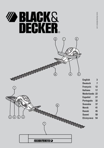 BlackandDecker Hedgetrimmer- Gt534 - Type 1 - Instruction Manual (Europeo)