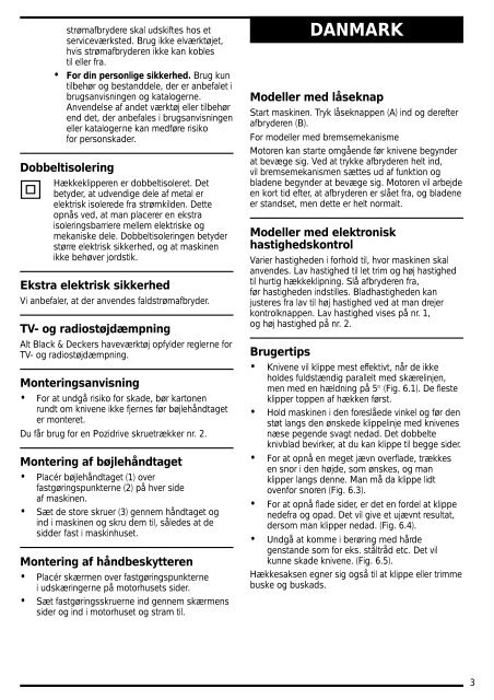 BlackandDecker Hedgetrimmer- Ht22 - Type 1 - Instruction Manual