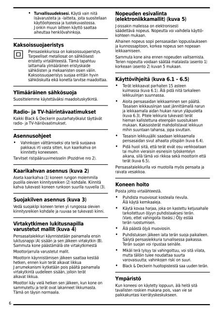 BlackandDecker Hedgetrimmer- Ht22 - Type 1 - Instruction Manual