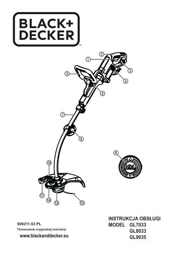 BlackandDecker Tagliabordi A Filo- Gl8033 - Type 1 - Instruction Manual (Polonia)