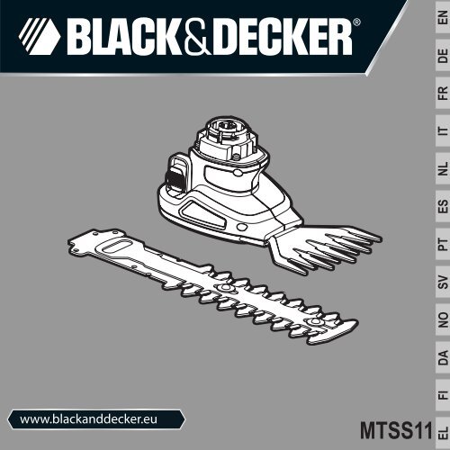 BlackandDecker Testa Taglia Cespugl- Mtss11 - Type 1 - Instruction Manual (Europeo)