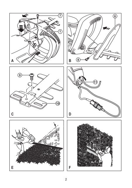 BlackandDecker Hedgetrimmer- Gt6030 - Type 1 - Instruction Manual (Ungheria)