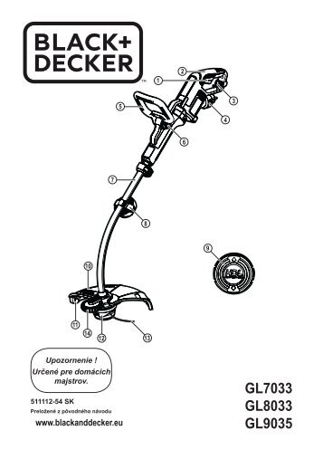 BlackandDecker Tagliabordi A Filo- Gl8033 - Type 1 - Instruction Manual (Slovacco)