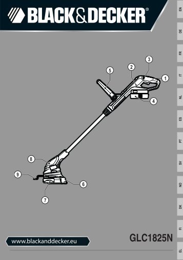 BlackandDecker Tagliabordi A Filo Senza Cavo- Glc1825 - Type H1 - Instruction Manual (Europeo (NiCd))