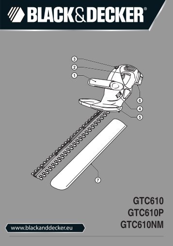 BlackandDecker Tagliasiepi Sen Cavo- Gtc610 - Type H3 - Instruction Manual (Europeo)