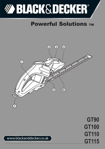 BlackandDecker Hedgetrimmer- Gt115 - Type 3 - Instruction Manual (Inglese)