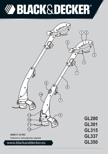 BlackandDecker Tagliabordi A Filo- Gl315 - Type 3 - Instruction Manual (Romania)