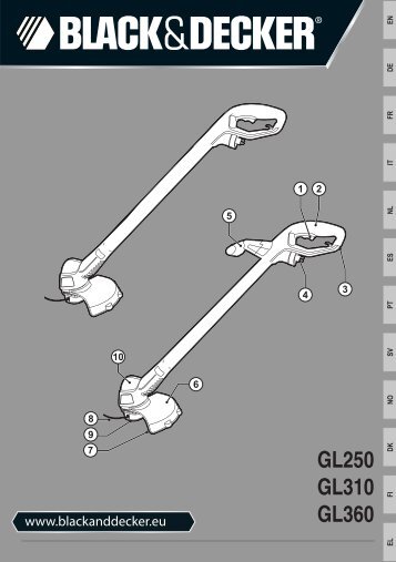 BlackandDecker Tagliabordi A Filo- Gl310 - Type 1 - Instruction Manual (Europeo)