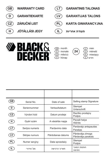 BlackandDecker Tagliabordi A Filo- Gl655 - Type 2 - 3 - Instruction Manual (Israele)