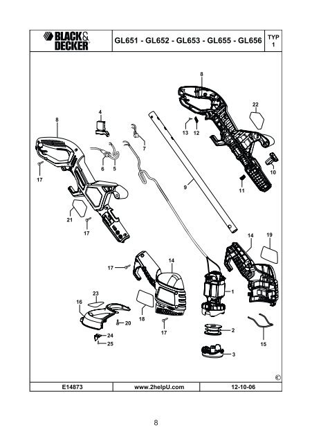 BlackandDecker Tagliabordi A Filo- Gl655 - Type 2 - 3 - Instruction Manual (Israele)