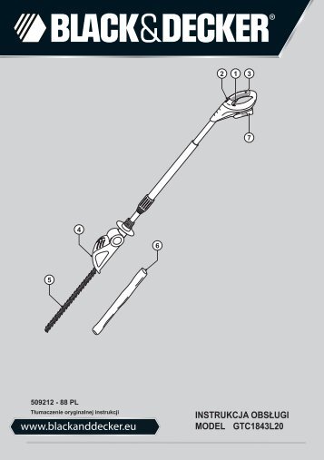 BlackandDecker Tagliatrice Sen Cavo- Gtc1843l - Type H1 - H2 - Instruction Manual (Polonia)