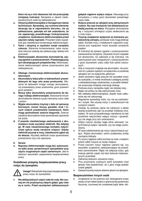 BlackandDecker Tagliasiepi Sen Cavo- Gtc3655l - Type H1 - Instruction Manual (Polonia)