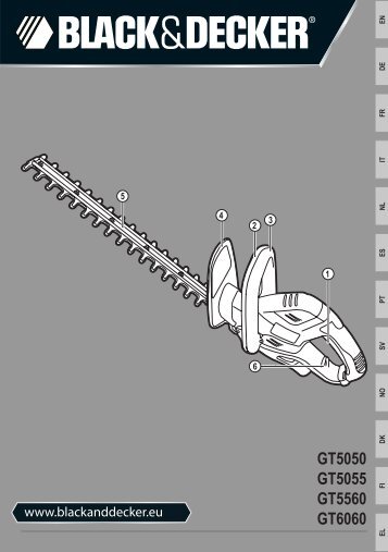 BlackandDecker Hedgetrimmer- Gt5055 - Type 1 - Instruction Manual (Europeo)