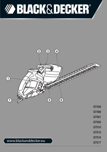 BlackandDecker Hedgetrimmer- Gt515 - Type 2 - Instruction Manual (Europeo)