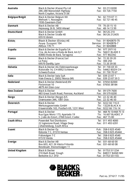 BlackandDecker Hedgetrimmer- Gt231s - Type 1 - Instruction Manual (Nordico)