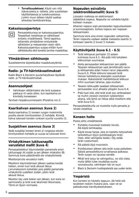 BlackandDecker Hedgetrimmer- Gt231s - Type 1 - Instruction Manual (Nordico)