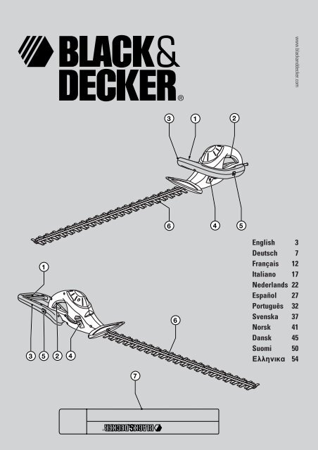 BlackandDecker Hedgetrimmer- Gt545 - Type 1 - Instruction Manual (Europeo)