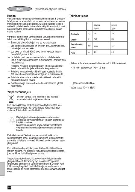 BlackandDecker Tagliabordi A Filo- St5530 - Type 1 - Instruction Manual (Europeo)