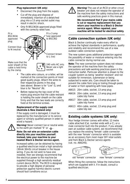 BlackandDecker Hedgetrimmer- Gt259 - Type 1 - Instruction Manual (Inglese)