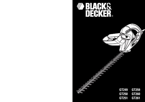 BlackandDecker Hedgetrimmer- Gt259 - Type 1 - Instruction Manual (Europeo)