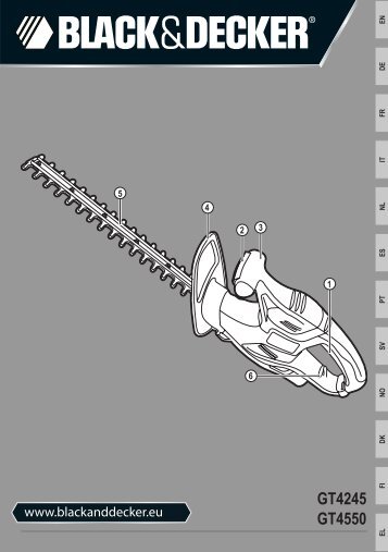 BlackandDecker Hedgetrimmer- Gt4550 - Type 1 - Instruction Manual (Europeo)