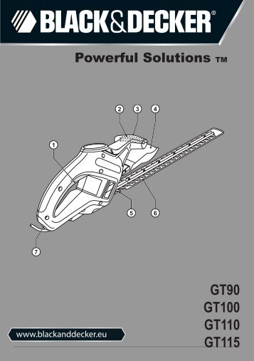 BlackandDecker Hedgetrimmer- Gt90 - Type 3 - Instruction Manual (Europeo)