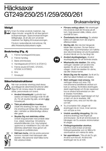 BlackandDecker Hedgetrimmer- Gt260 - Type 3 - Instruction Manual (Europeo)