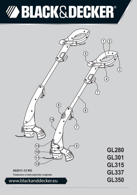 BlackandDecker Tagliabordi A Filo- Gl301 - Type 2 - Instruction Manual (Romania)