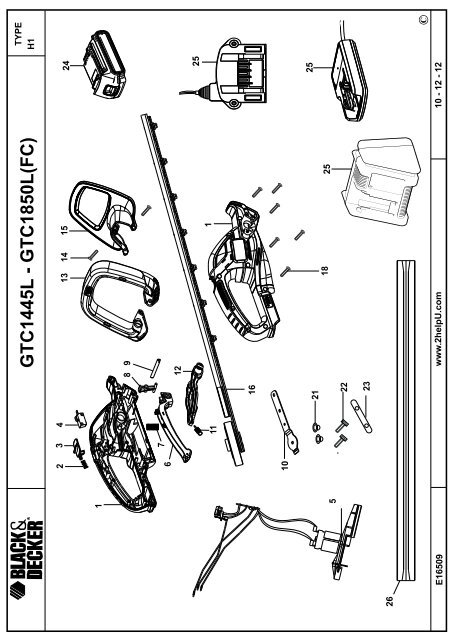 BlackandDecker Tagliasiepi Sen Cavo- Gtc1850l - Type H1 - Eu - Instruction Manual (Europeo)