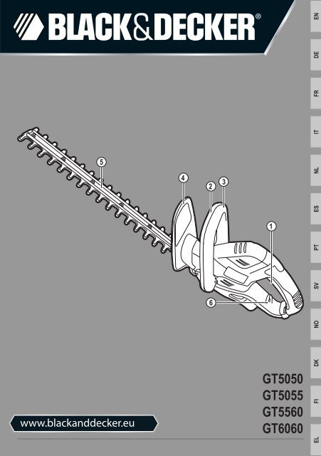 BlackandDecker Hedgetrimmer- Gt5560 - Type 1 - Instruction Manual (Europeo)