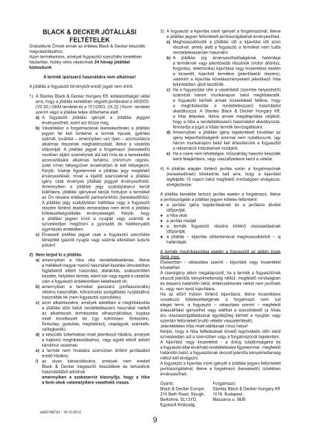 BlackandDecker Hedgetrimmer- Gt501 - Type 2 - Instruction Manual (Ungheria)