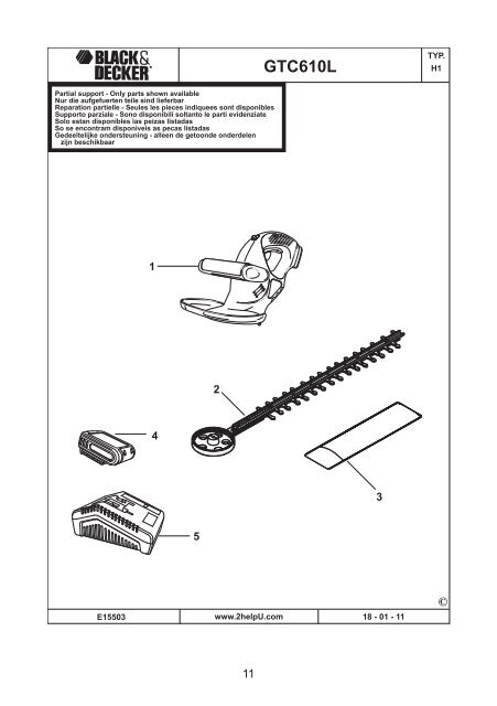BlackandDecker Tagliasiepi Sen Cavo- Gtc610l - Type H1 - Instruction Manual (Czech)