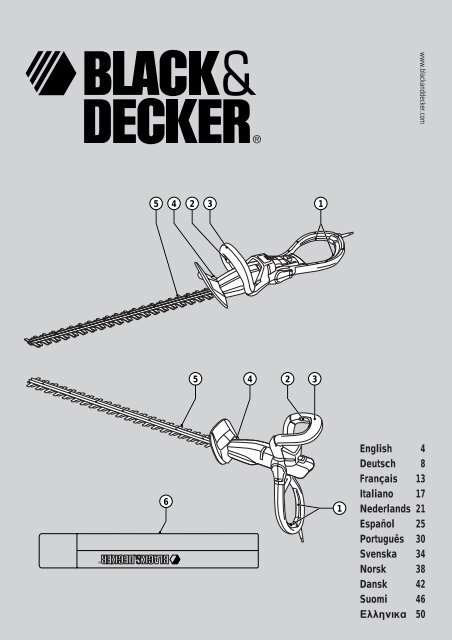 BlackandDecker Hedgetrimmer- Gt371 - Type 1 - Instruction Manual (Europeo)