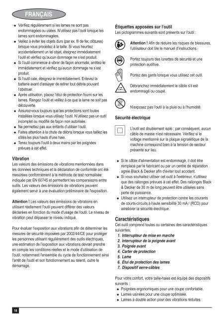 BlackandDecker Hedgetrimmer- Gt501 - Type 2 - Instruction Manual (Europeo)