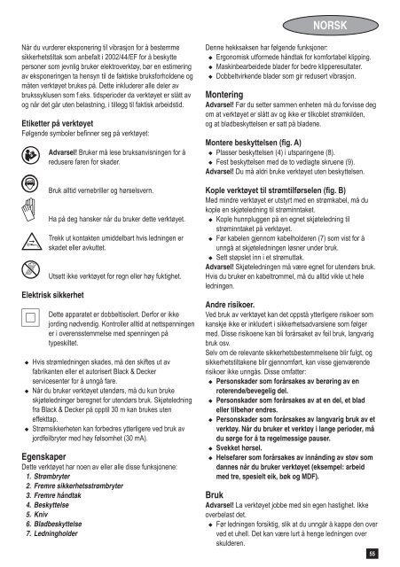 BlackandDecker Hedgetrimmer- Gt501 - Type 2 - Instruction Manual (Europeo)