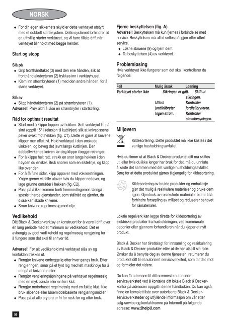 BlackandDecker Hedgetrimmer- Gt501 - Type 2 - Instruction Manual (Europeo)