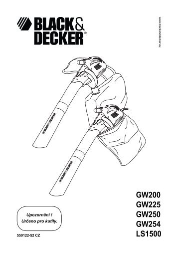 BlackandDecker Soffiatore- Gw200 - Type 5 - Instruction Manual (Czech)