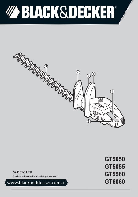 BlackandDecker Hedgetrimmer- Gt5560 - Type 1 - Instruction Manual (Turco)