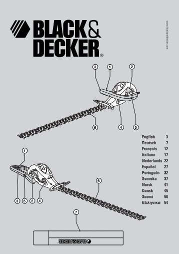 BlackandDecker Hedgetrimmer- Gt535 - Type 1 - Instruction Manual (Europeo)