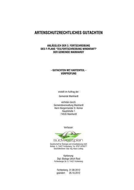 Mainhardt Deckblatt neu Model (1) - bei Koch + Käser Vermessung