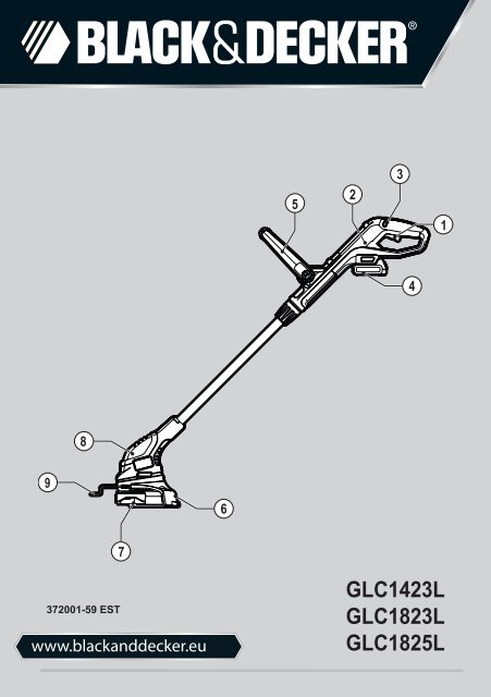 BlackandDecker Tagliabordi A Filo Senza Cavo- Glc1423 - Type H1 - Instruction Manual (Estonia)