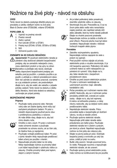 BlackandDecker Hedgetrimmer- Gt261s - Type 4 - Instruction Manual (Europeo Orientale)