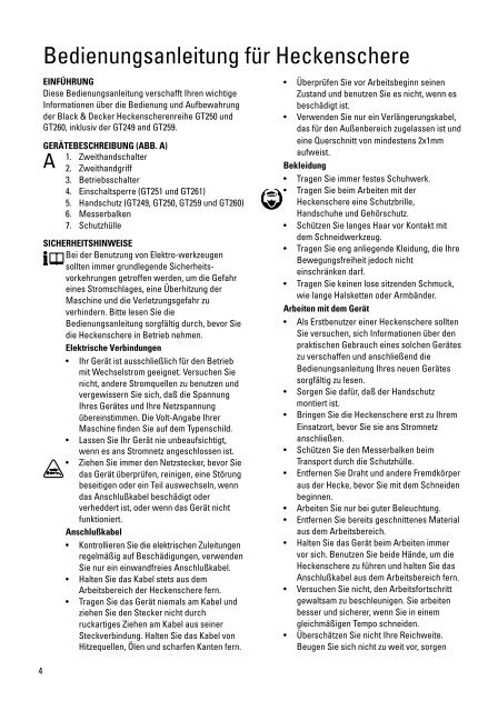 BlackandDecker Hedgetrimmer- Gt261s - Type 4 - Instruction Manual (Europeo Orientale)