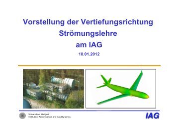 Folien zur Vorstellung der Vertiefungsvorlesungen - IAG