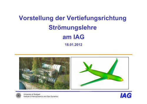 Folien zur Vorstellung der Vertiefungsvorlesungen - IAG